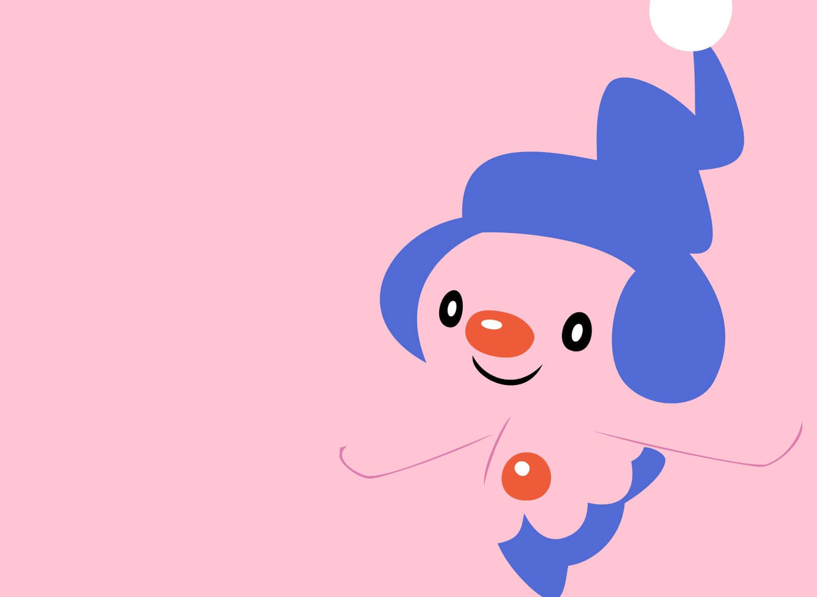 Mime Jr. In Pink Background Wallpaper