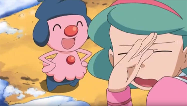 Mime Jr. With A Pokémon Trainer Wallpaper