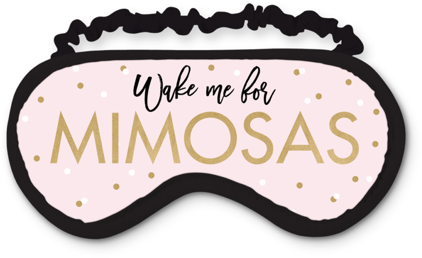 Mimosas Themed Sleep Mask SVG