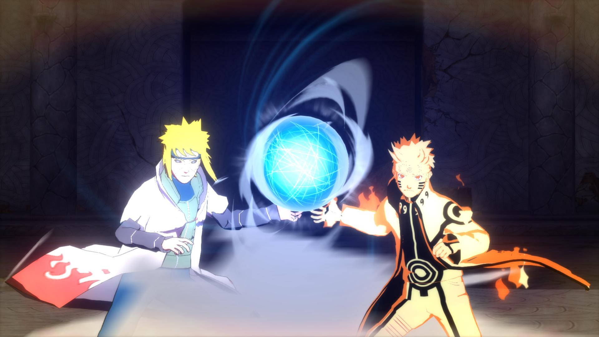 Minato And Naruto Tag Team Rasengan Wallpaper