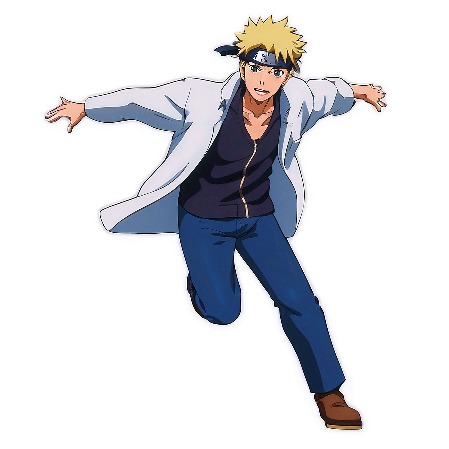 Minato In Action Scene Png Urt PNG