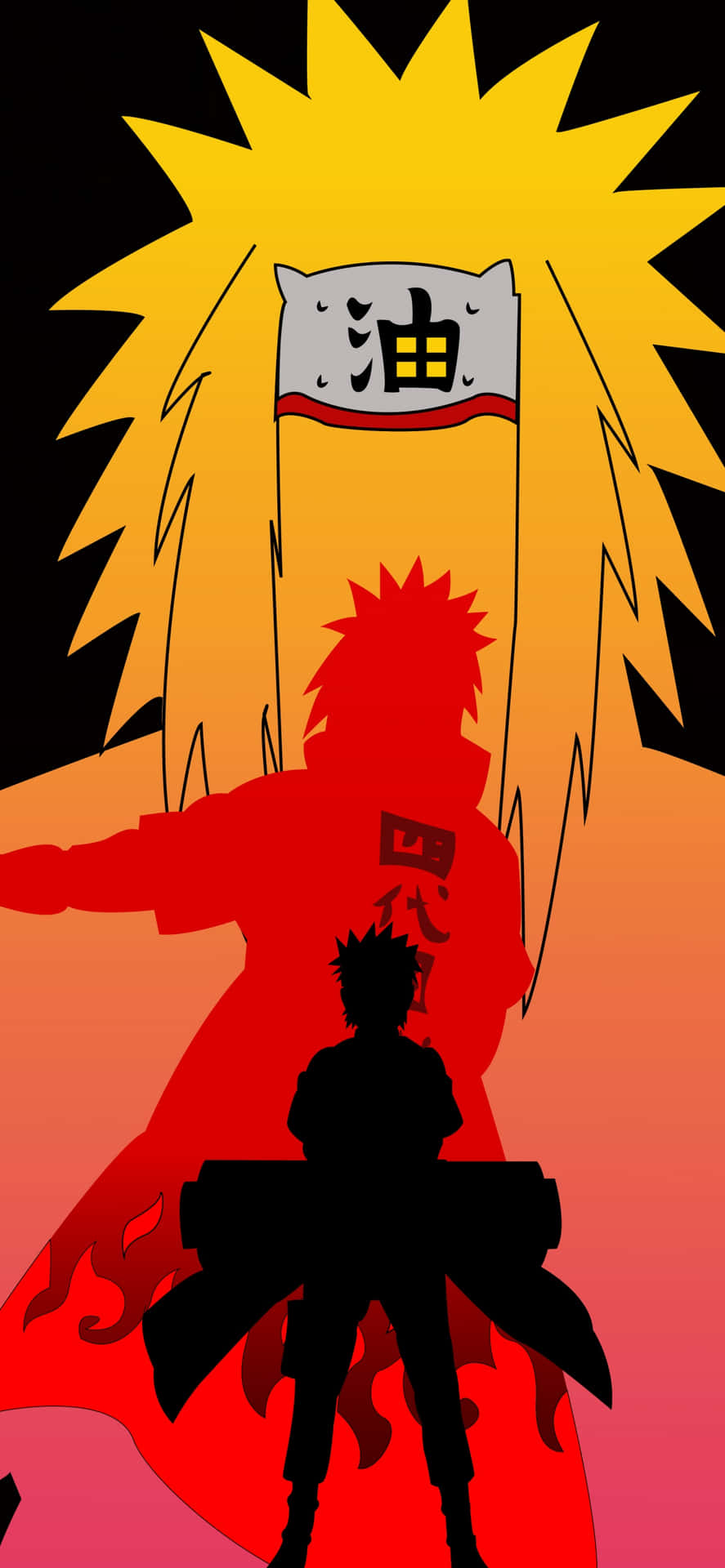 Ensilhuett Av En Naruto-karaktär Wallpaper