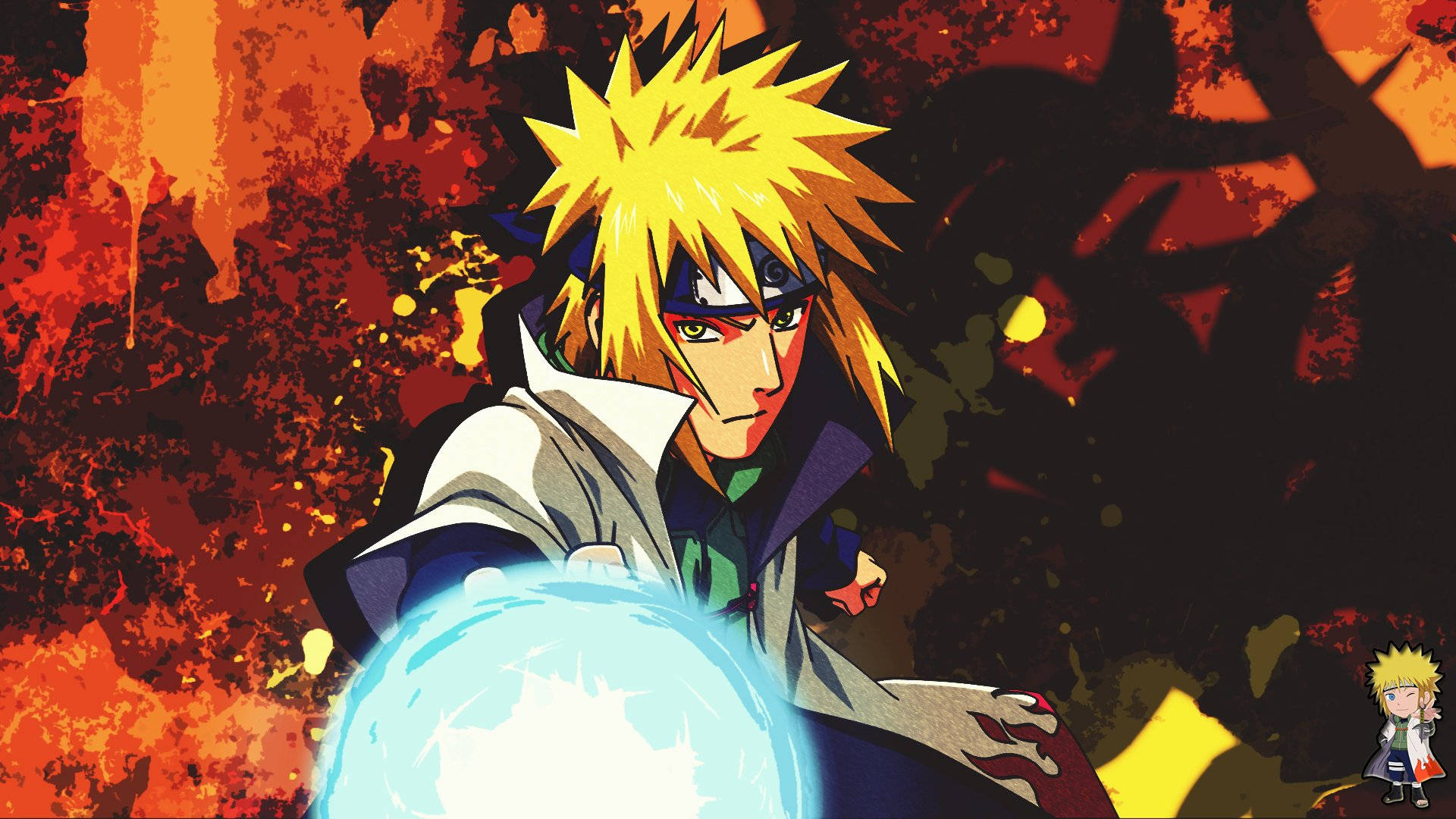 Minato Rasengan Abstracte Kunst Achtergrond