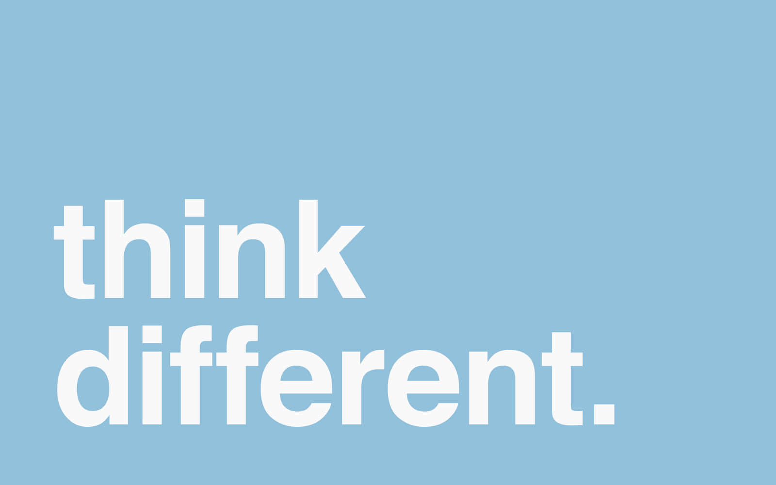 Think Different - A White And Blue Background Wallpaper