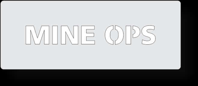 Mine Ops Logo Design PNG