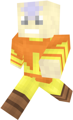 Minecraft Aang Character Skin PNG
