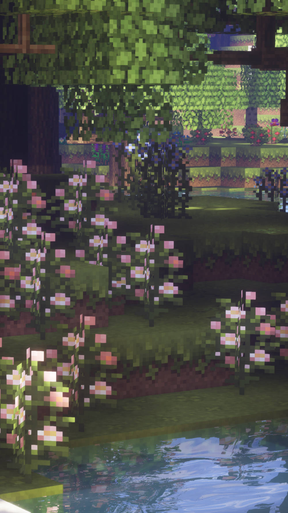 Minecraft Aesthetic Flower Garden Wallpaper