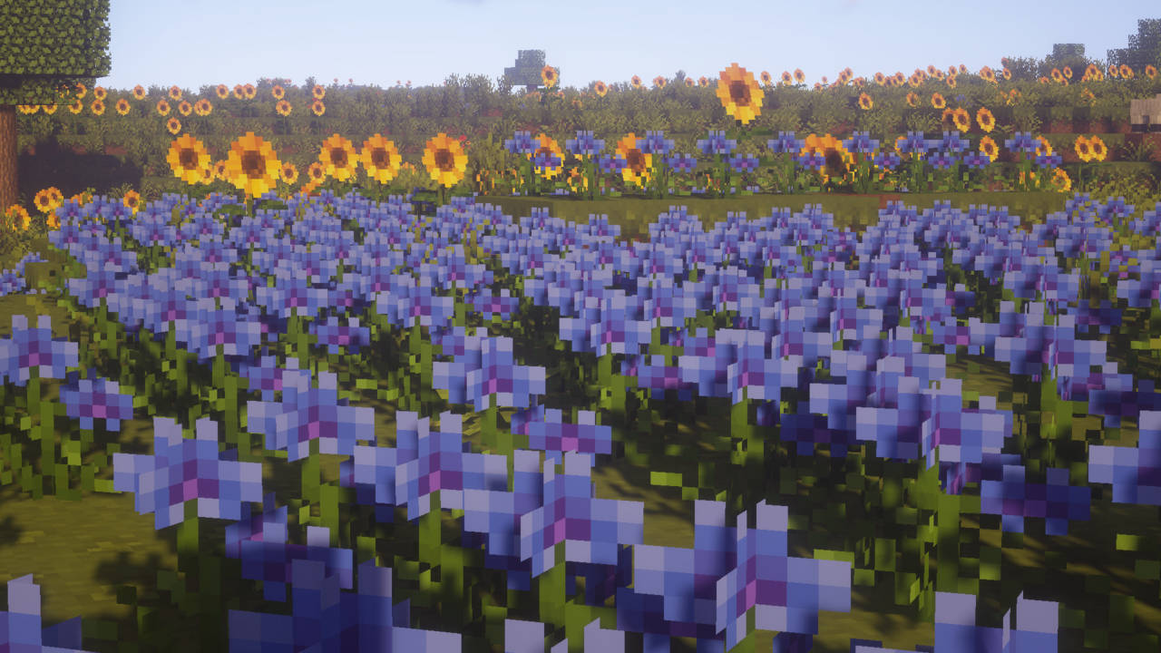 Minecraft Aesthetic Fresh Flower Garden Background