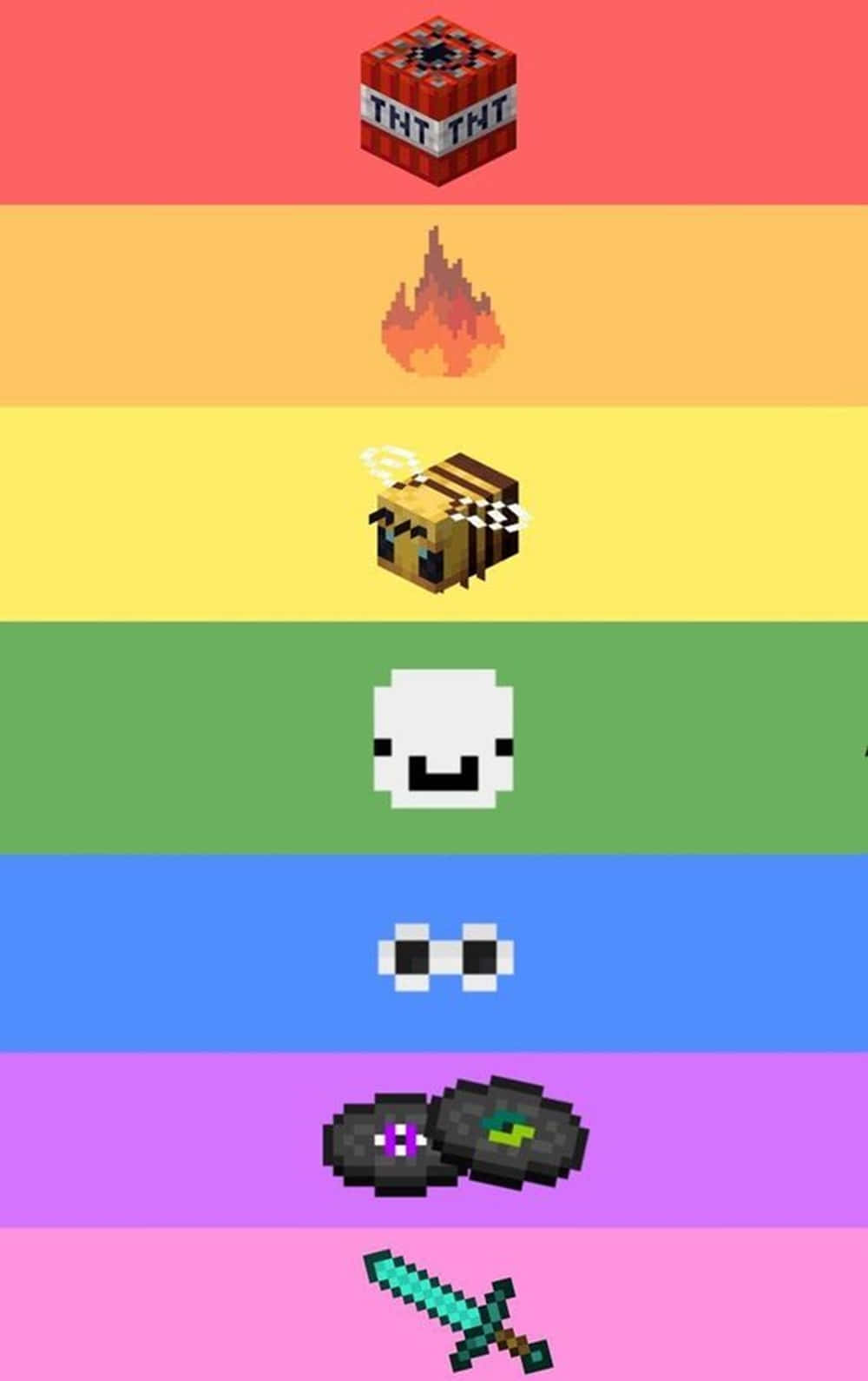 Minecraft Android Rainbow Wallpaper