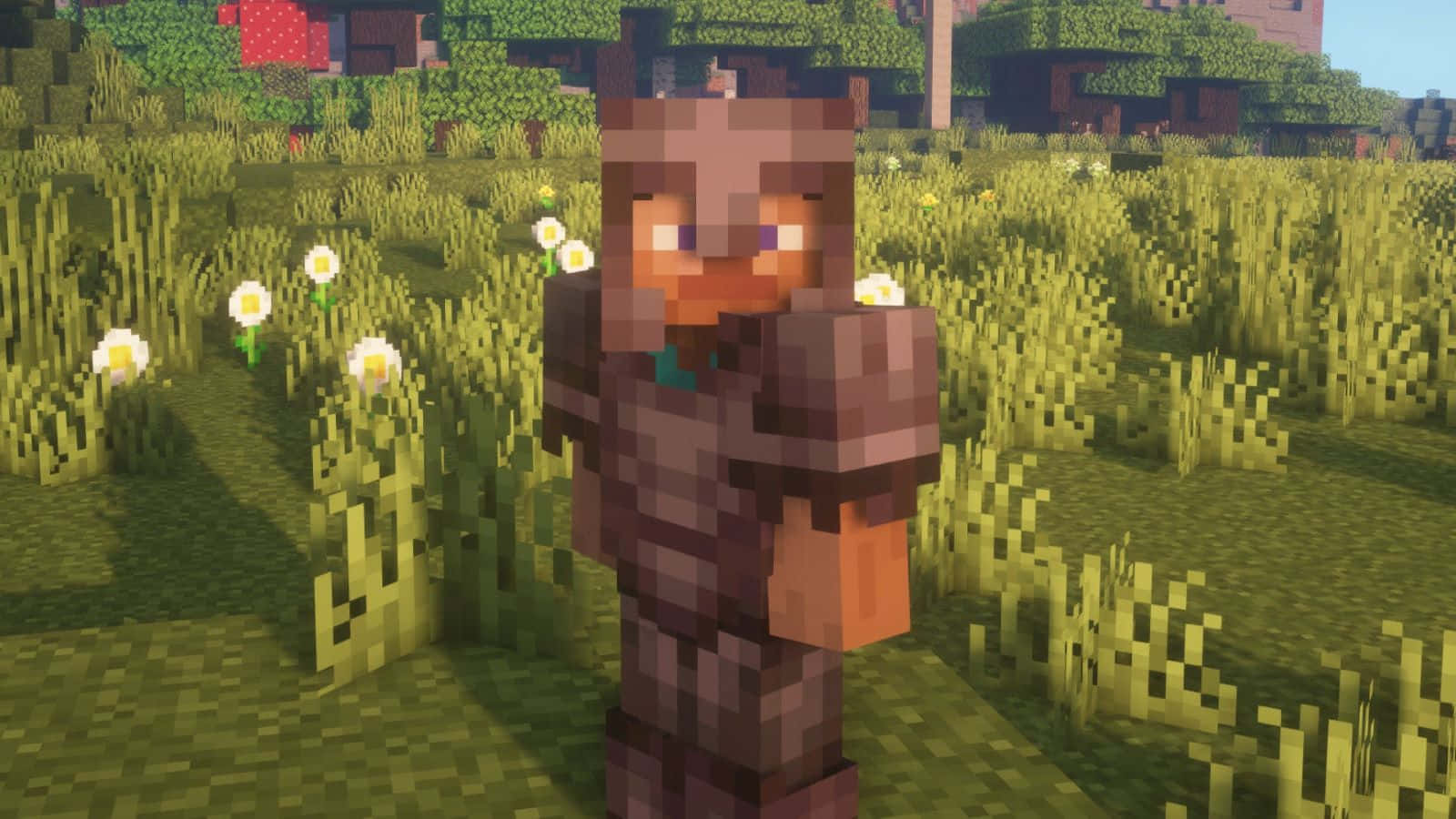 Minecraft Warrior Wearing Full Diamond Armor Wallpaper