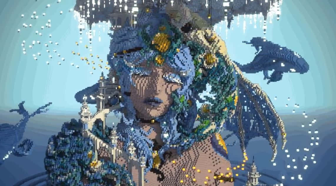 Minecraft Artist's Masterpiece Wallpaper