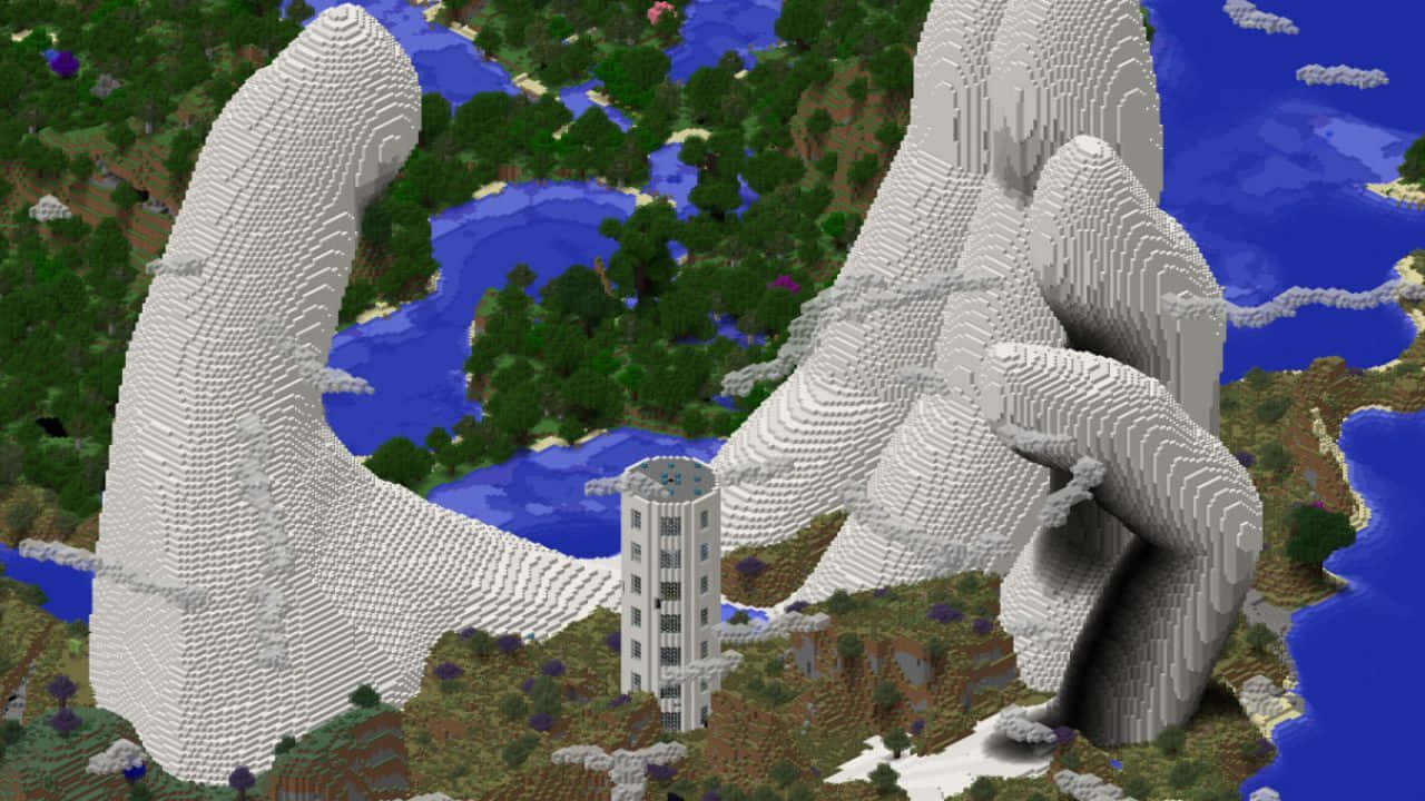 A Vibrant, Pixel-Perfect Minecraft Landscape Wallpaper