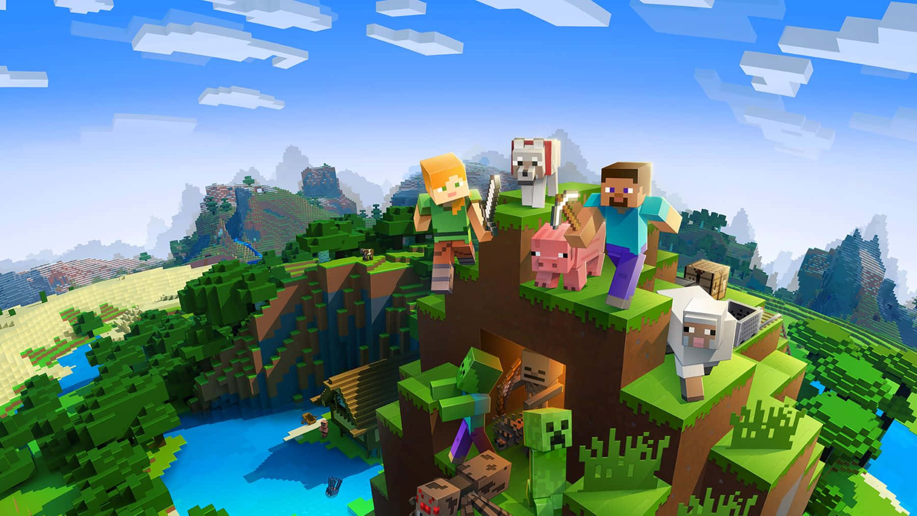 Captivating Minecraft Landscape Wallpaper