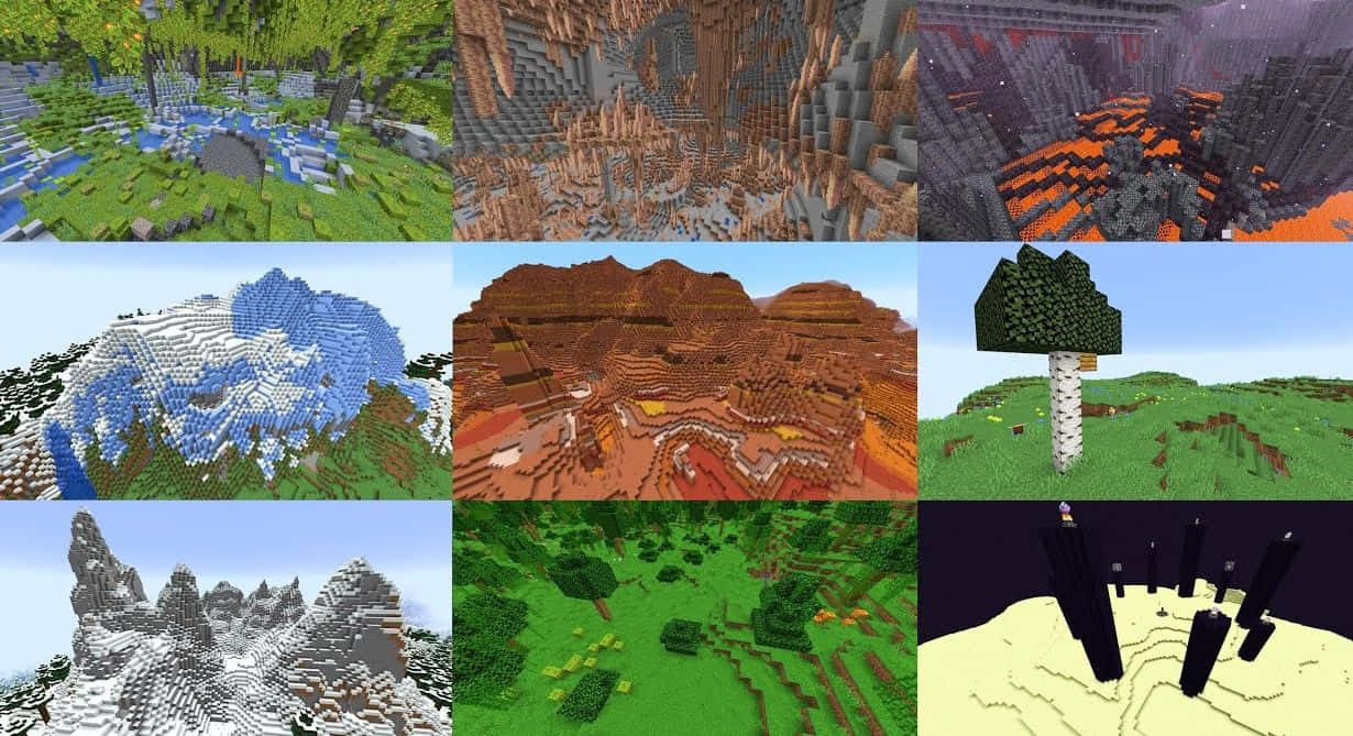 Minecraft Bedrock Edition - Mesmerizing Landscape Wallpaper