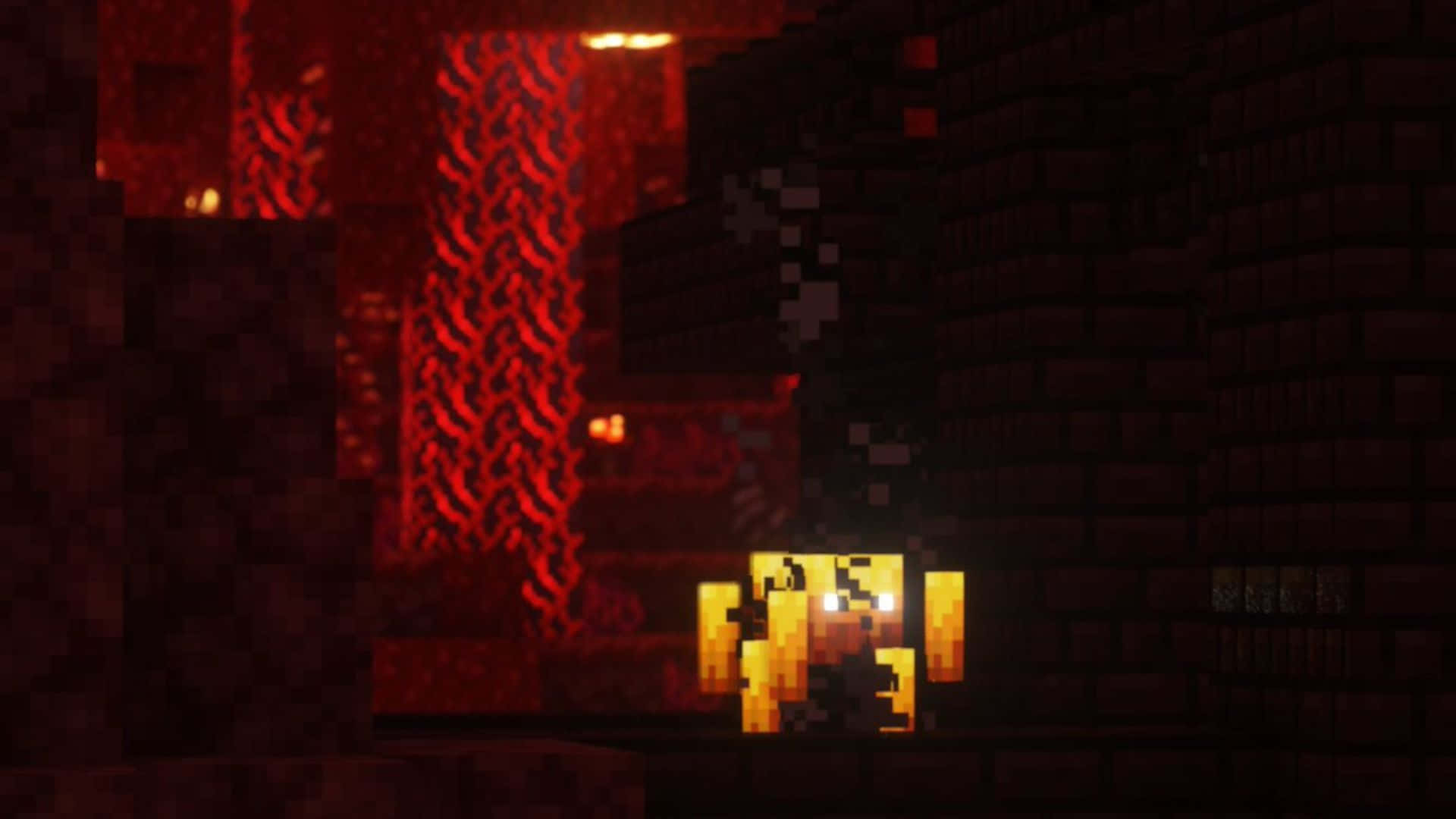 Minecraft Blaze Battle Wallpaper
