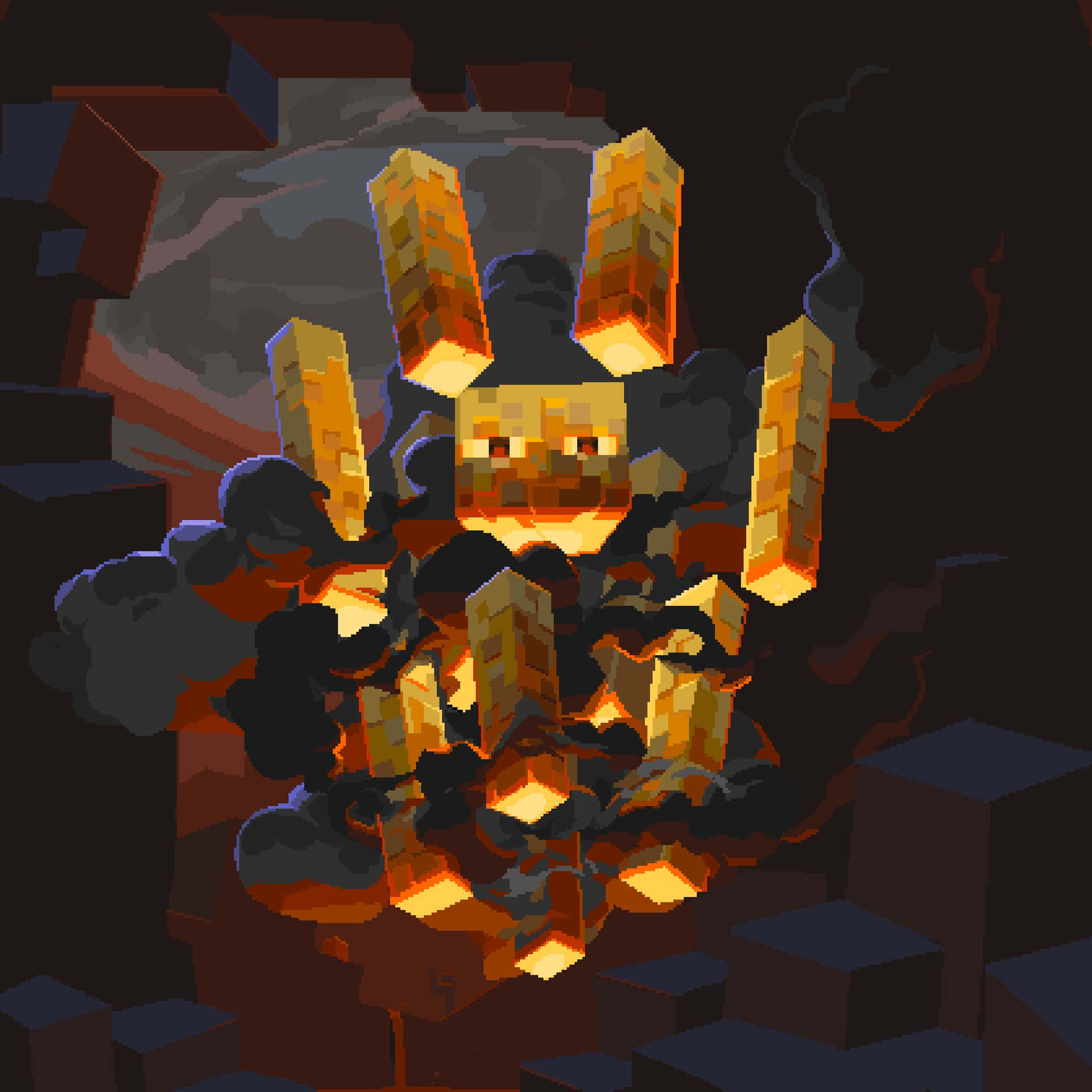 Minecraft Blaze 2100 X 2100 Wallpaper Wallpaper
