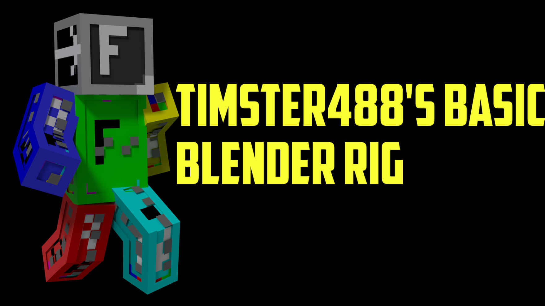 Minecraft Blender Rig Promotion PNG