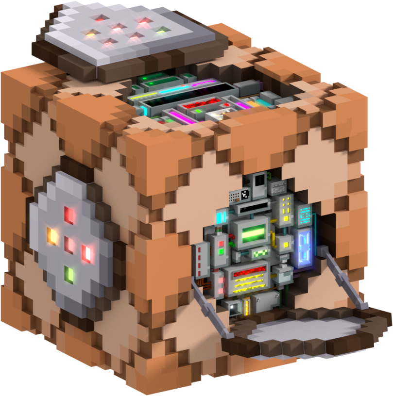 Minecraft Block Computer Concept Art PNG