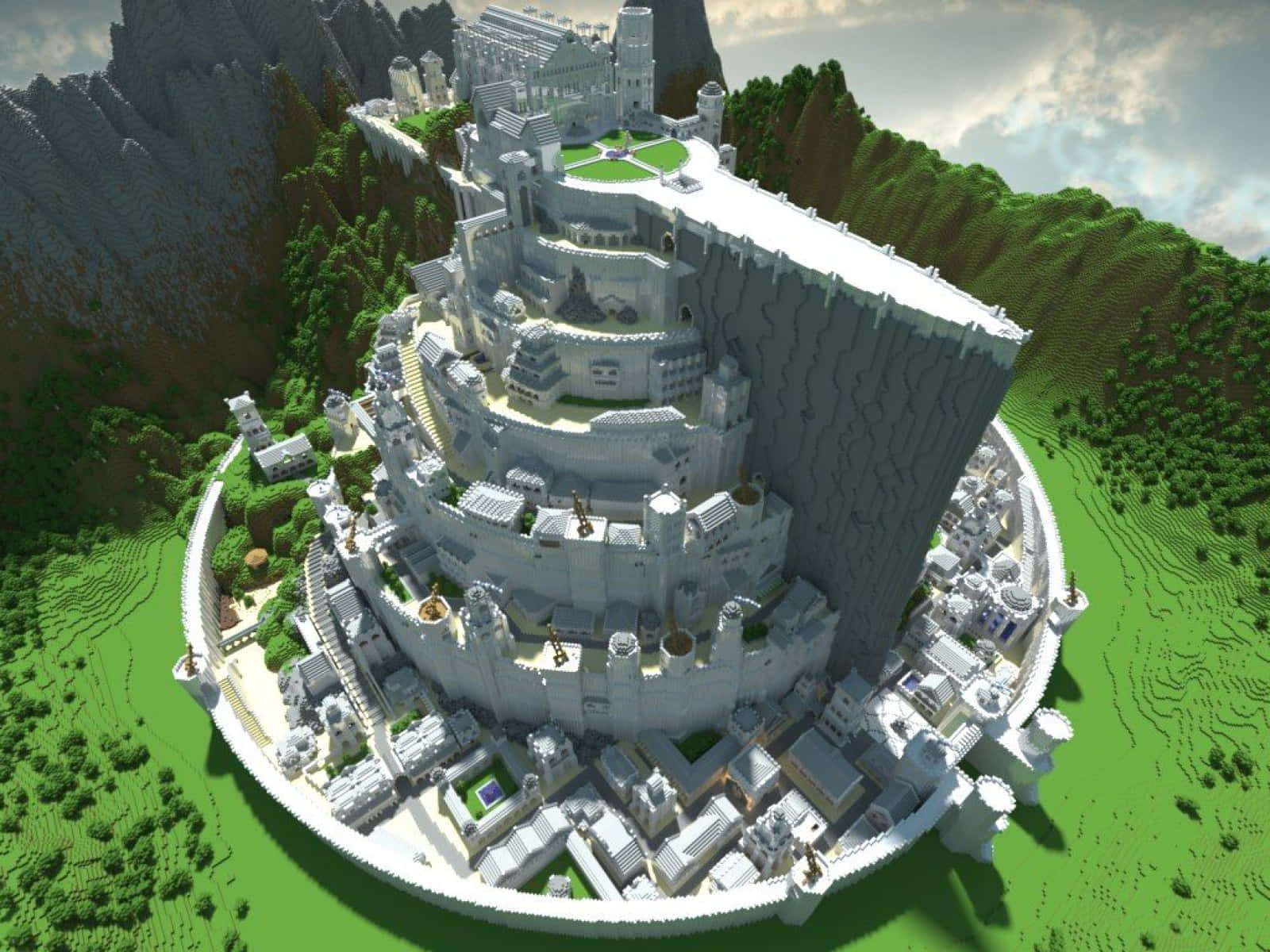 Stunning Minecraft Castle Architecture Wallpaper