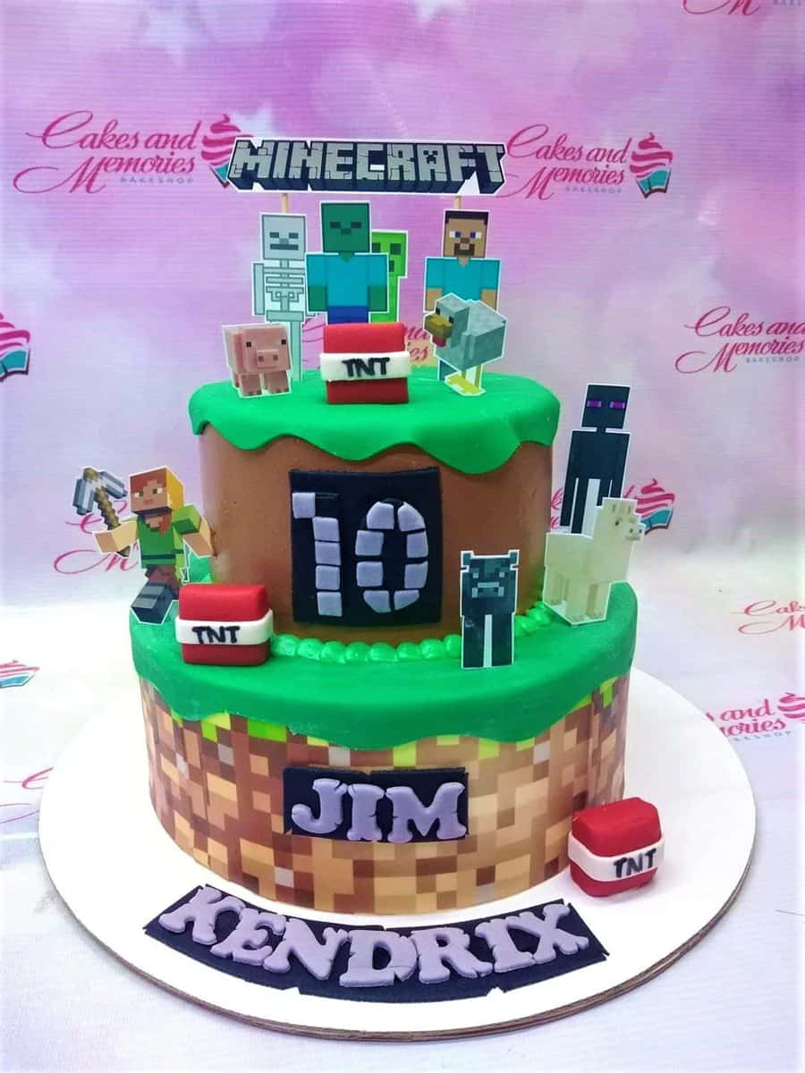 Minecraftfödelsedagstårta - Minecraft Födelsedagstårta