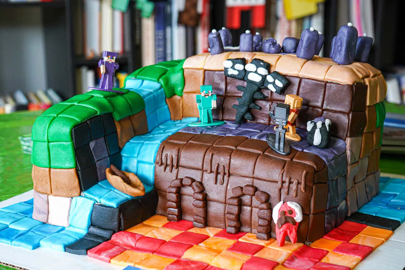 Celebrate your favorite video game with a delicious Minecraft Cake!
