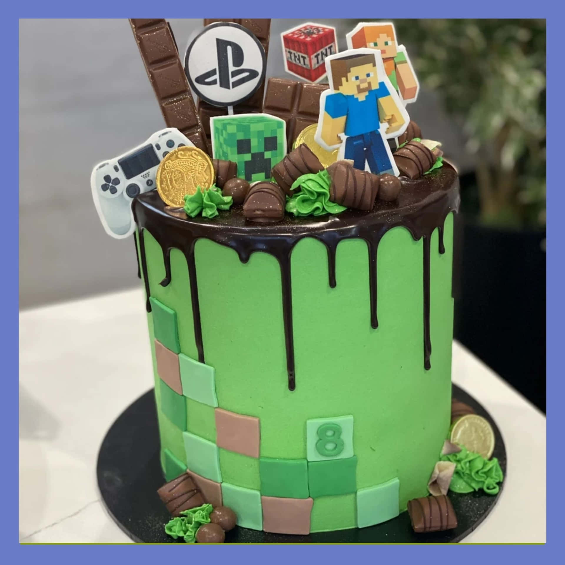 Minecraftfödelsedagstårta