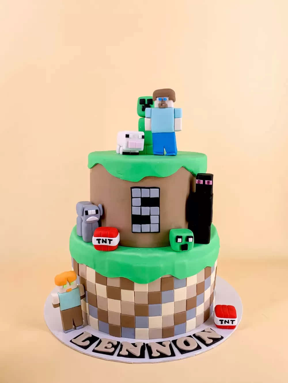 Minecrafttårta Till Födelsedag