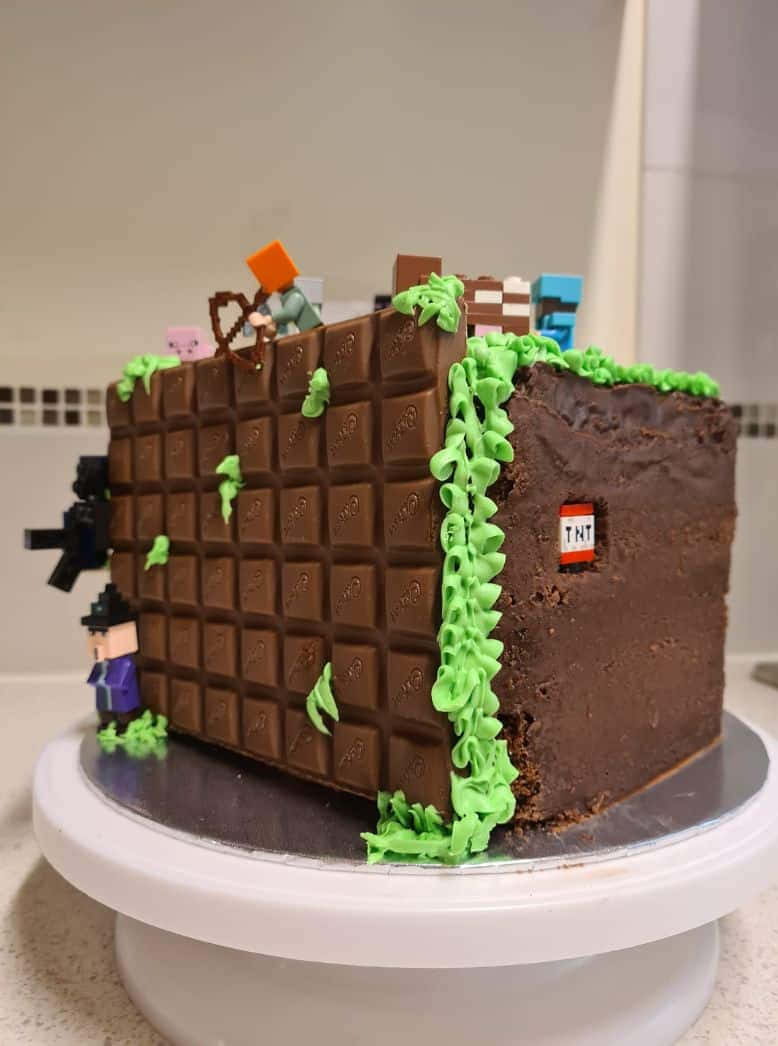 Celebrate with a delicious Minecraft-themed cake!