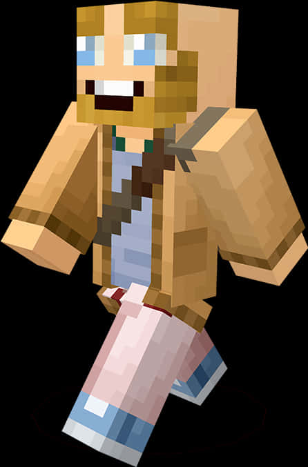 Minecraft Character Adventurer Pose PNG