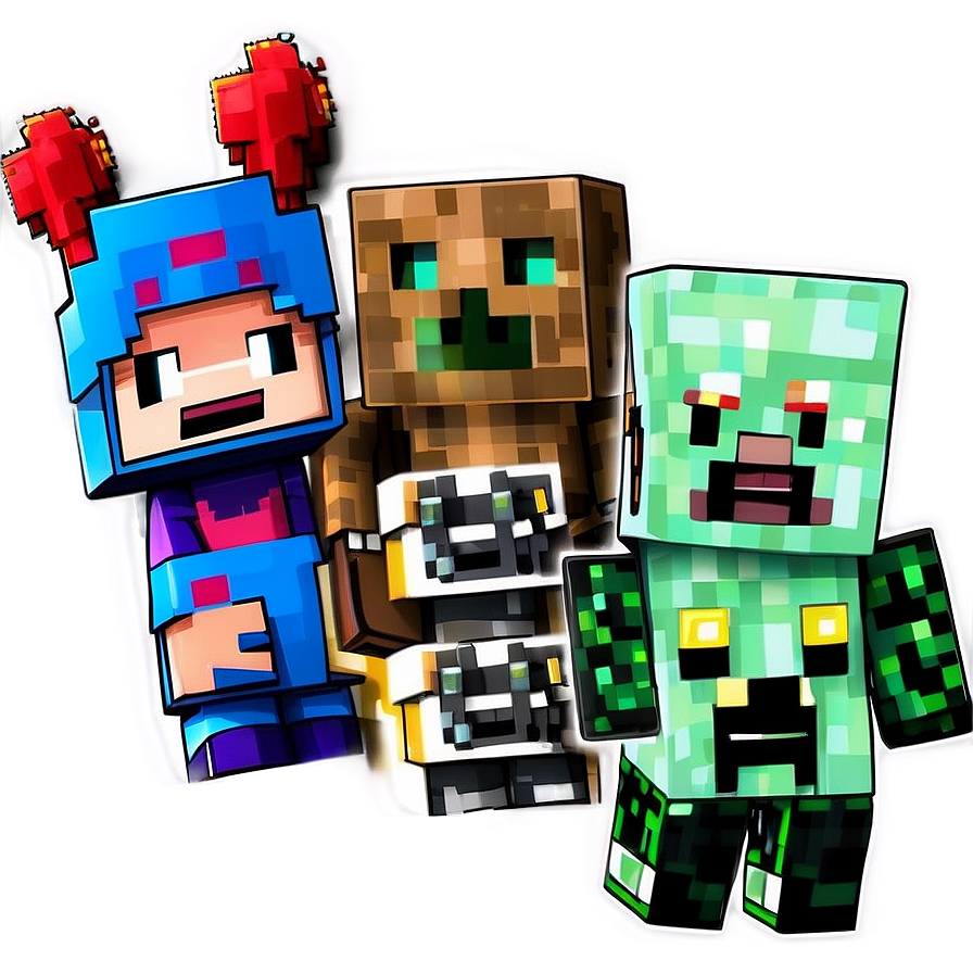 Download Minecraft Character Collection Png Pak | Wallpapers.com