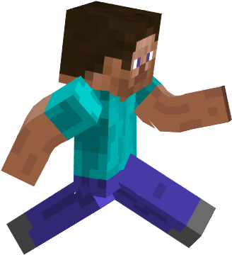 Minecraft Character Running PNG