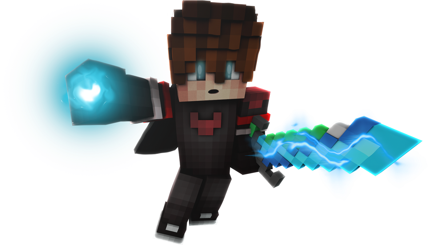 Minecraft Character With Diamond Swordand Shield PNG