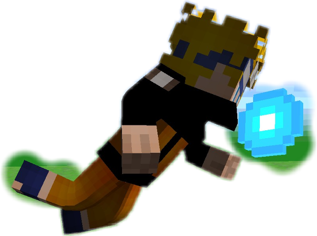 Minecraft Character With Rasengan PNG