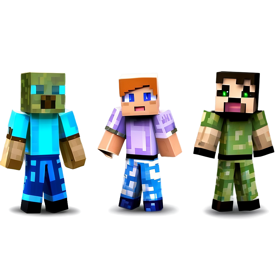 Download Minecraft Characters For Kids Png Mgk | Wallpapers.com