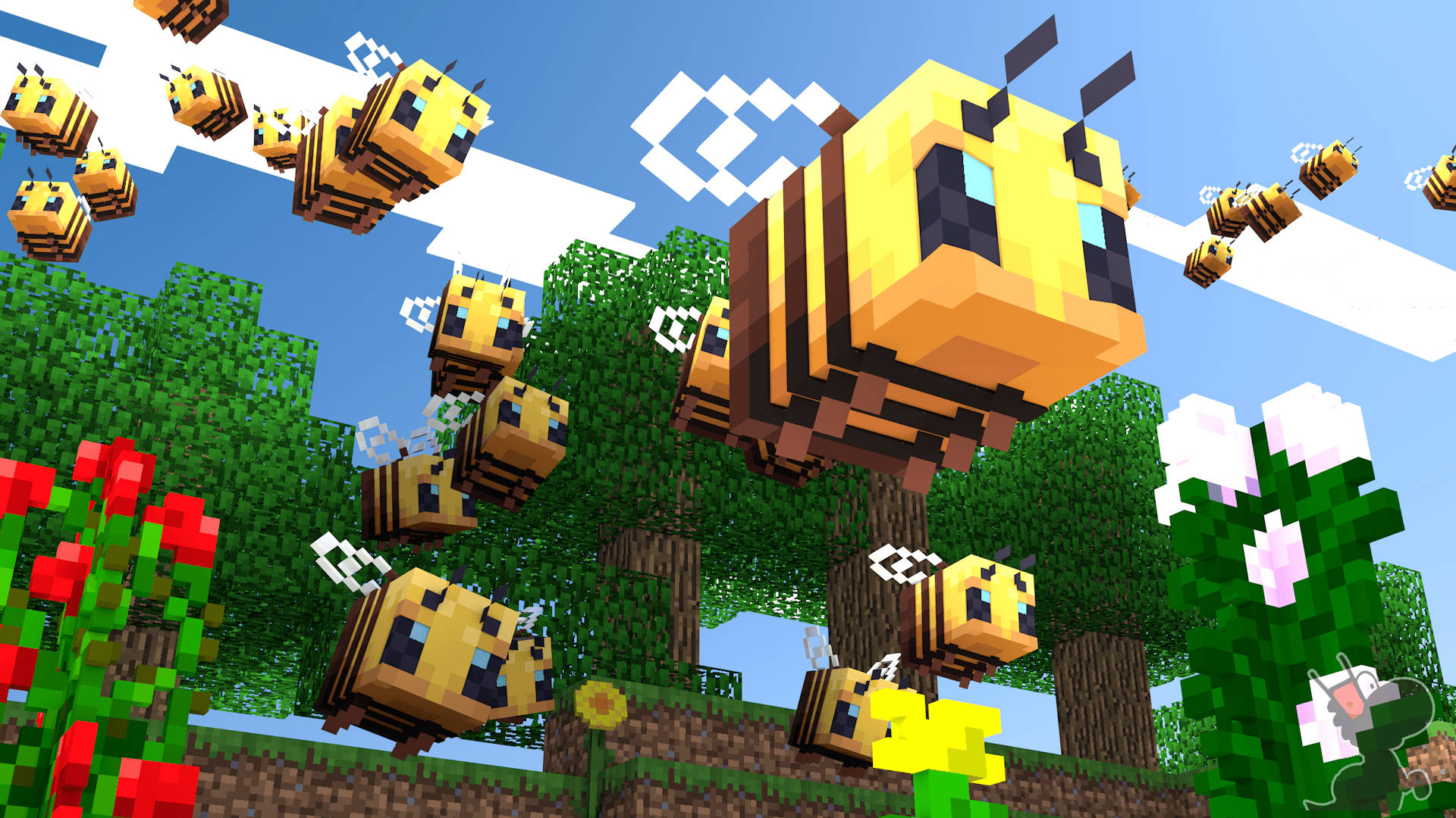 Minecraft Colonies Of Bees Wallpaper