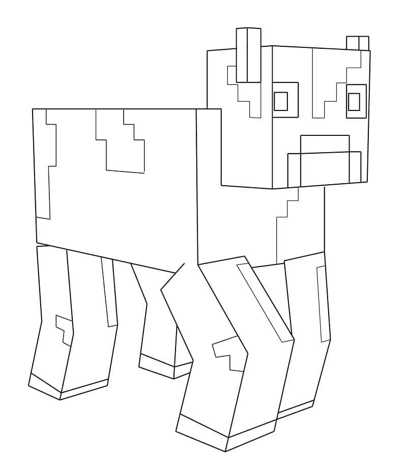 Up-close and Personal with a Minecraft Cow Wallpaper