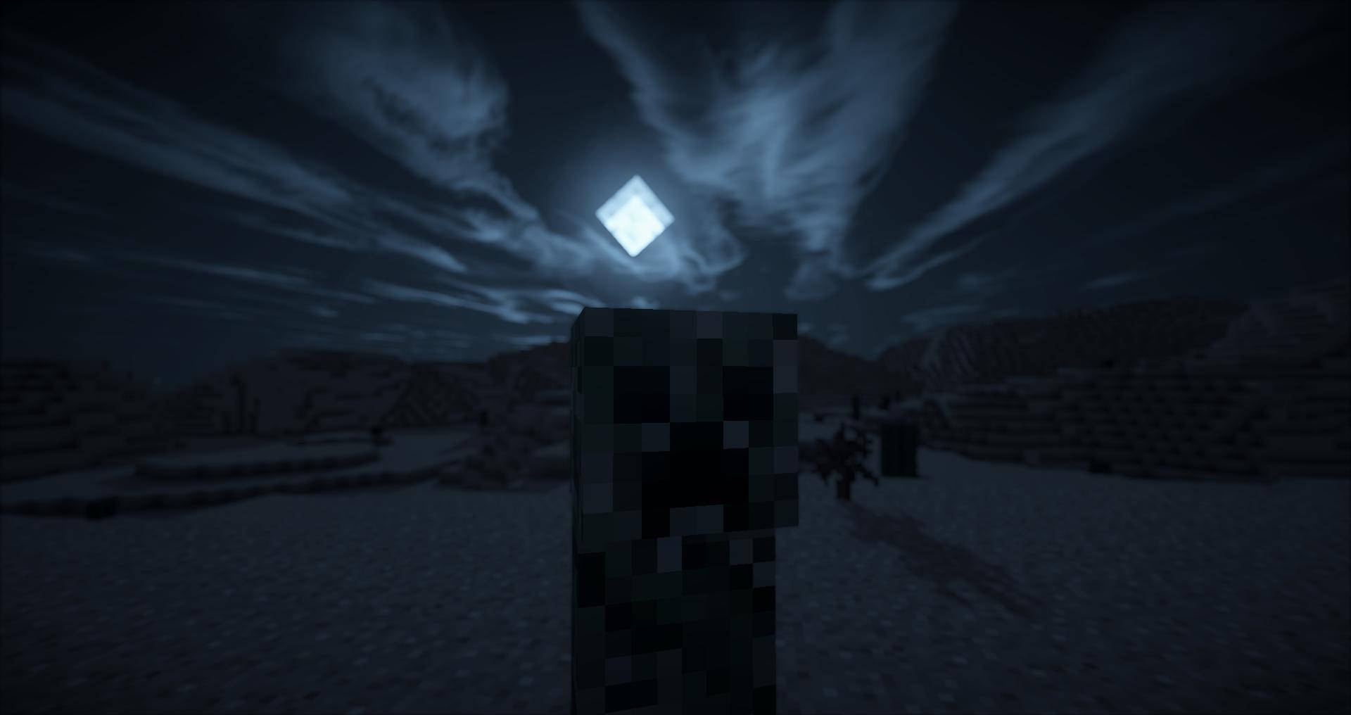 Minecraftcreeper Por La Noche. Fondo de pantalla
