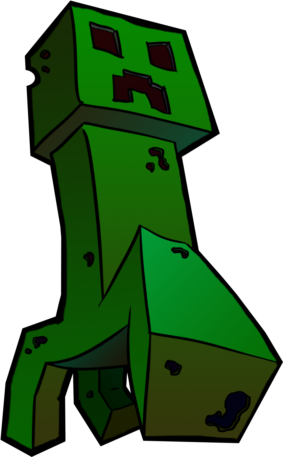 Minecraft Creeper Character Art PNG