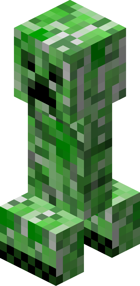 Minecraft Creeper Character Render.png PNG