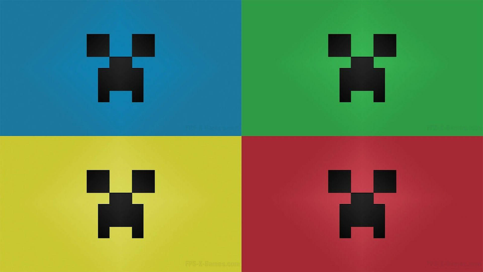 Collagede Minecraft Creeper Fondo de pantalla