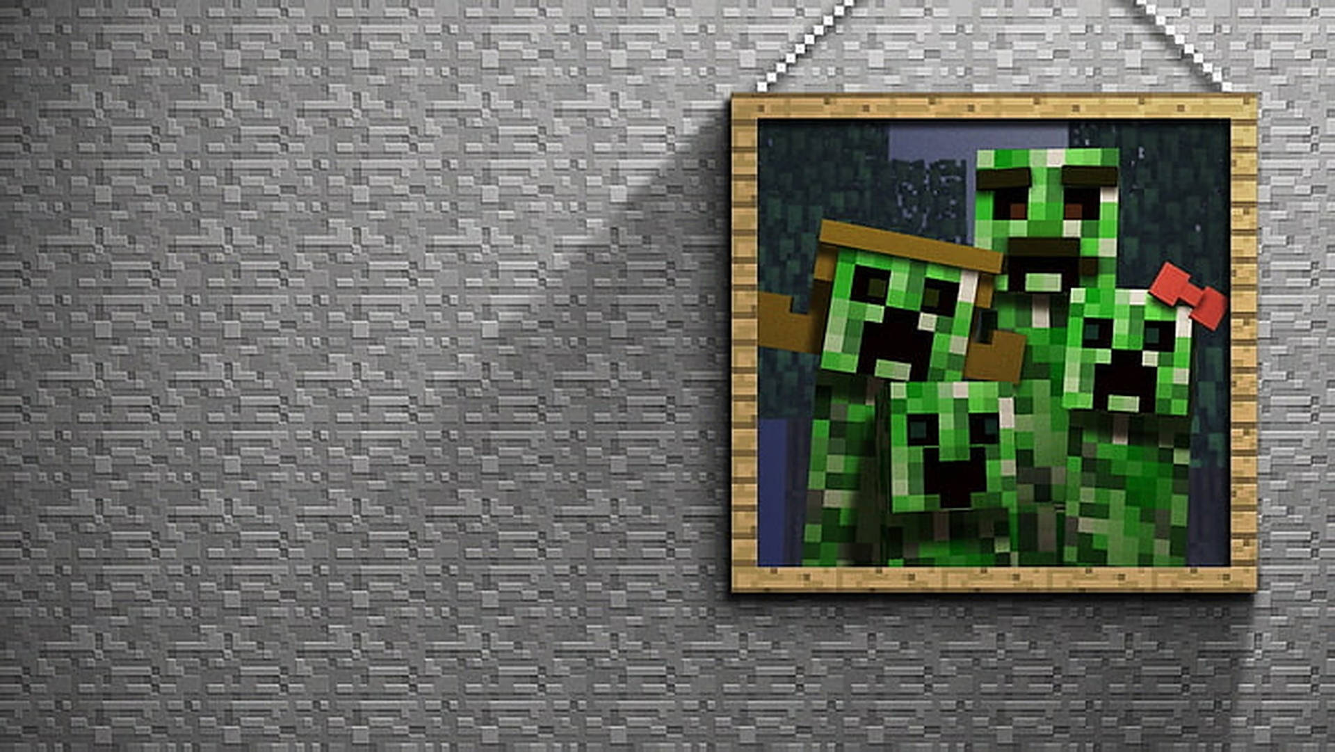 Minecraft Creeper Picture Frame Wallpaper