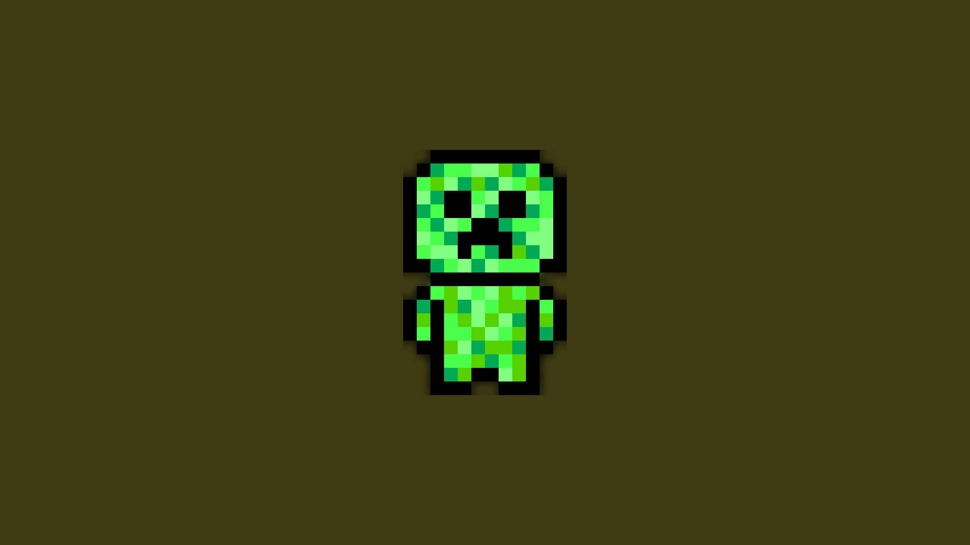 Minecraft Creeper Pixel Kunst Tapet Wallpaper