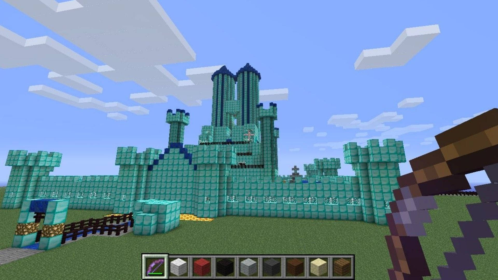 Minecraft Diamond Castle Wallpaper