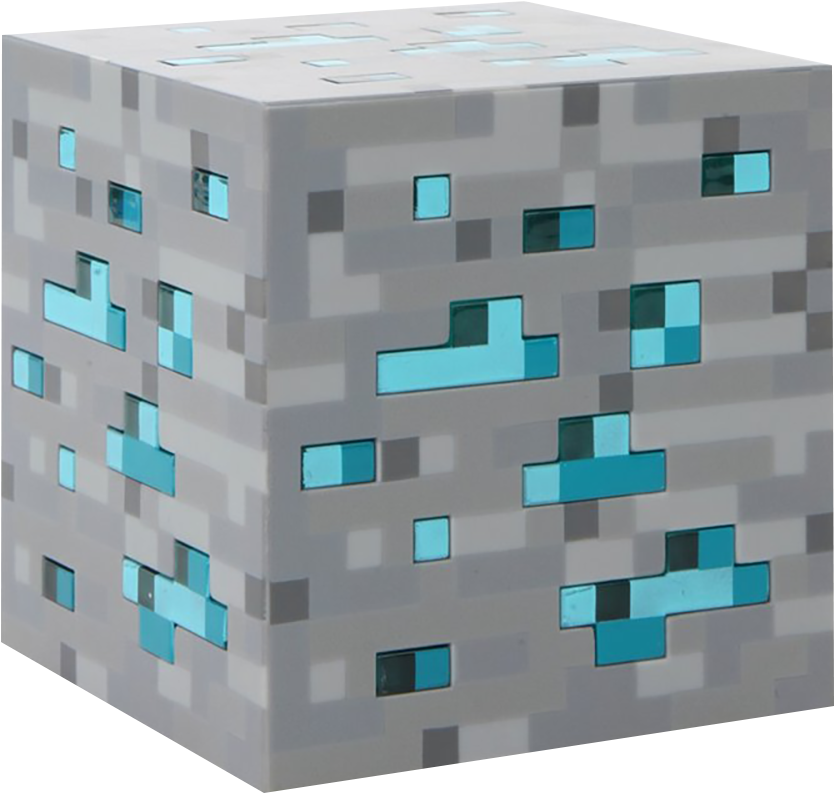 Minecraft Diamond Ore Block PNG