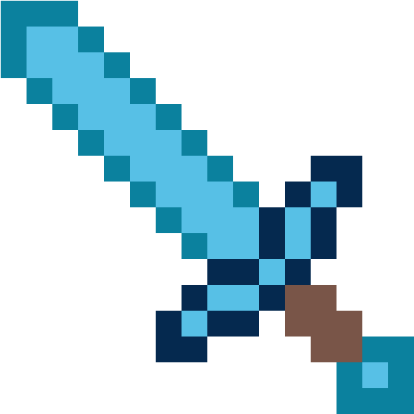 Minecraft Diamond Sword Graphic PNG