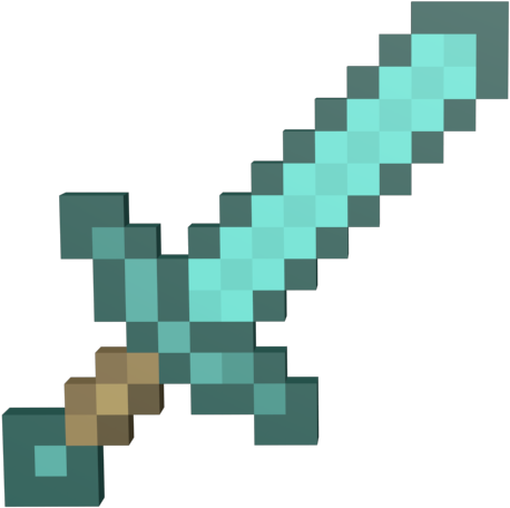 Minecraft Diamond Sword Graphic PNG