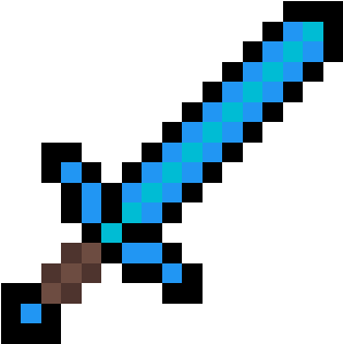 Minecraft Diamond Sword Icon PNG