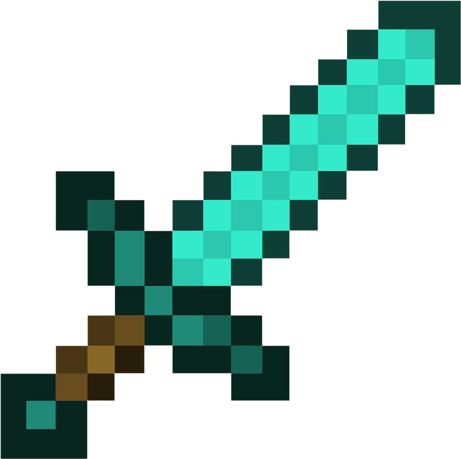 Minecraft Diamond Sword Icon PNG