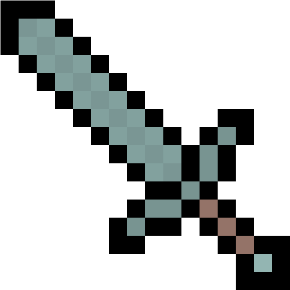 Minecraft Diamond Sword Icon PNG