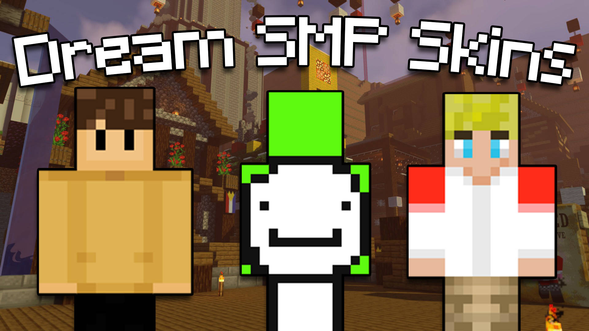 Minecraft Dream Cool SMP Skins Wallpaper